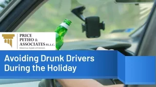 Avoiding Drunk Drivers During the Holiday