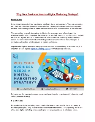 why your business needs a digital marketing