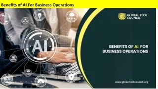 Benefits of AI For Business Operations