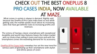 CHECK OUT THE BEST ONEPLUS 8 PRO CASES INDIA, NOW AVAILABLE AT MAZE