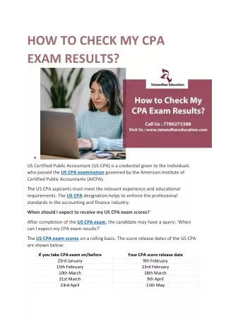 how to check my cpa exam results
