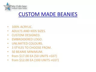 Custom Made Beanies | Pom Pom Beanies Online Melbourne, Australia