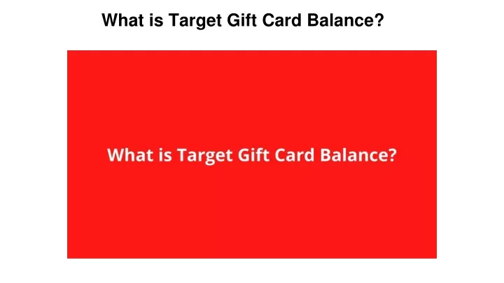 what is target gift card balance