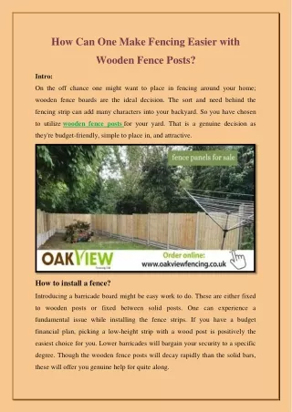 how can one make fencing easier with