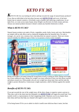 Where to Buy KETO FX 365 Reviews Benfits (website)!