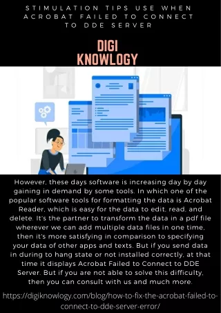 Stimulation Tips Use  When Acrobat Failed to Connect to DDE Server