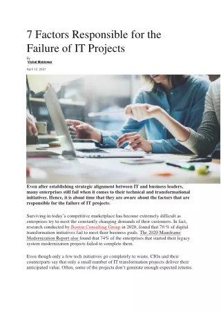 7 factors responsible for the failure