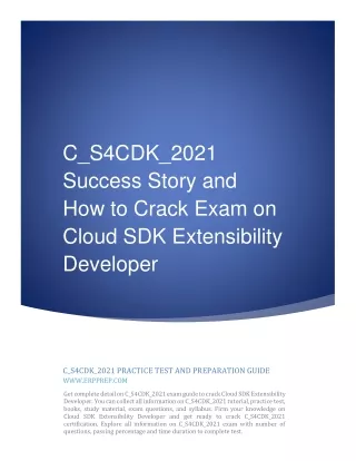 c s4cdk 2021 success story and how to crack exam