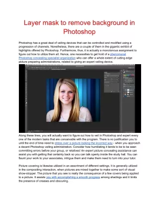 Layer mask to remove background in Photoshop