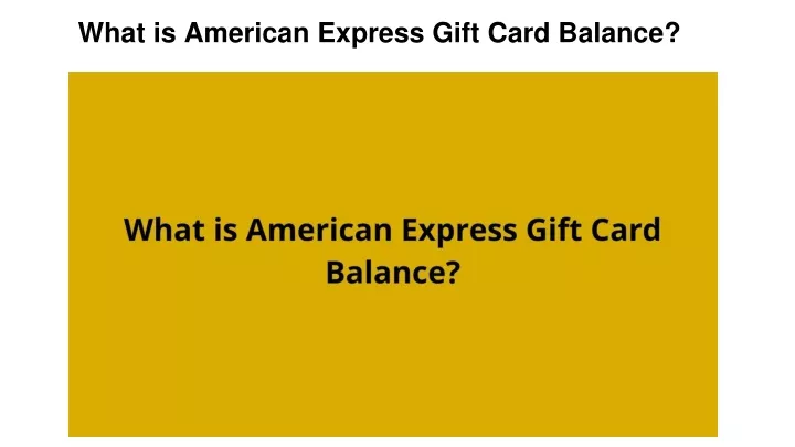 what is american express gift card balance