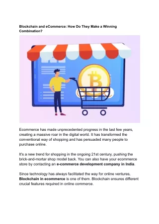 blockchain and ecommerce how do they make