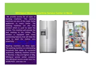 Whirlpool Washing machine Service Center in Chembur
