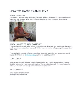 how to hack examplify what is examplify examplify