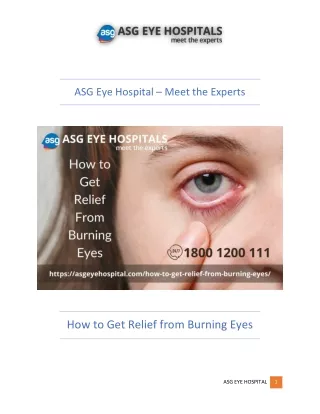 asg eye hospital meet the experts