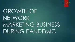 growth of network marketing business during pandemic