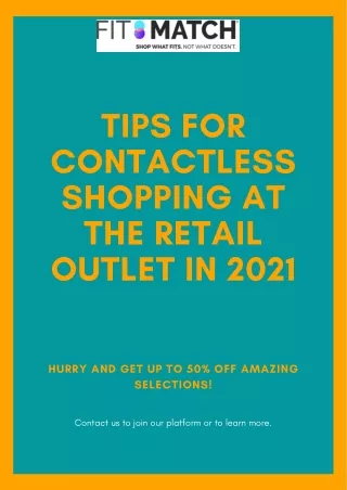 Tips for Contactless Shopping At The Retail Outlet In 2021