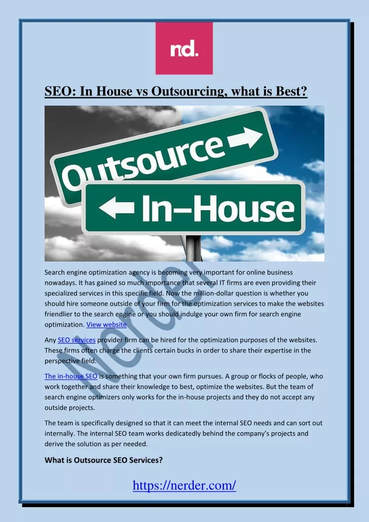 seo in house vs outsourcing what is best
