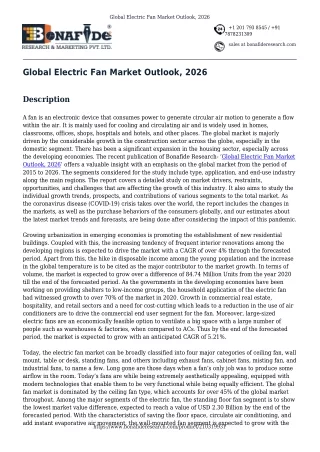 Global Electric Fan Market Outlook 2026