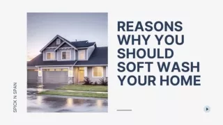 Reasons why you should soft wash your home