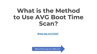 what is the method to use avg boot time scan