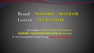 brand mozobil mozifor generic plerixafor