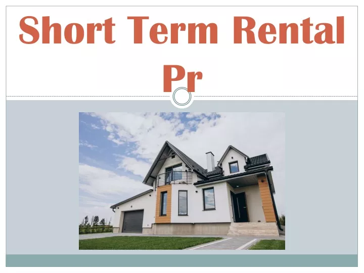 short term rental pr