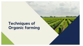 Techniques of Organic farming