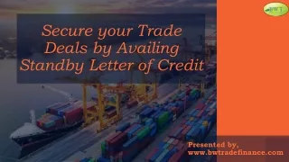 secure your trade deals by availing standby letter of credit