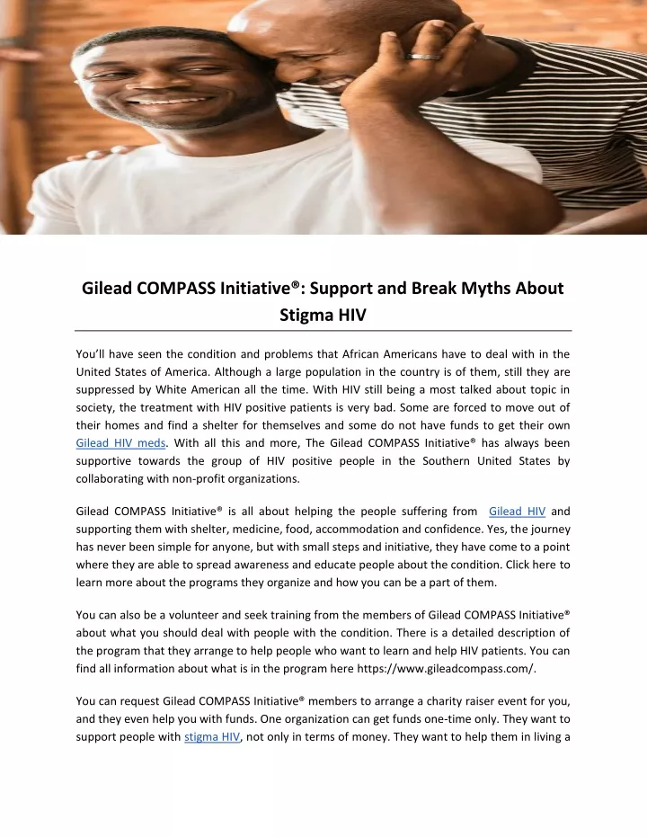 gilead compass initiative support and break myths