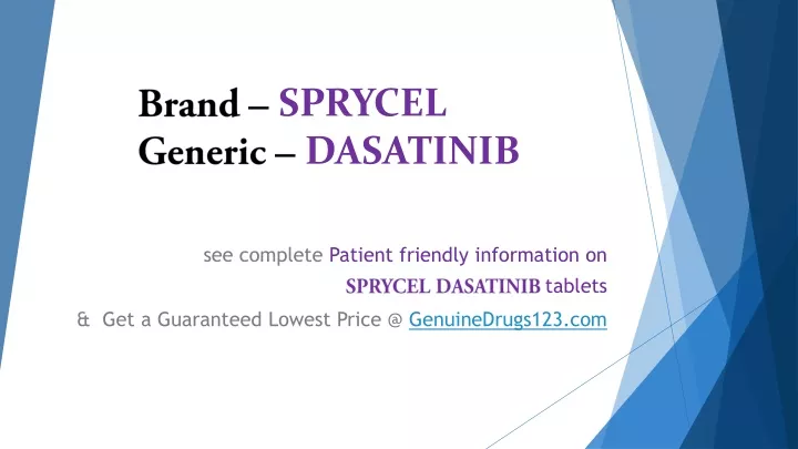 brand sprycel generic dasatinib