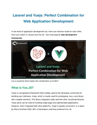 laravel and vuejs perfect combination for