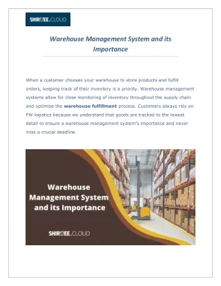 warehouse management system and its importance