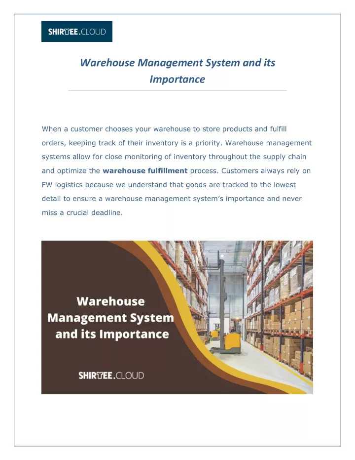 warehouse management system and its importance