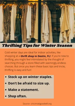 thrifting tips for winter season