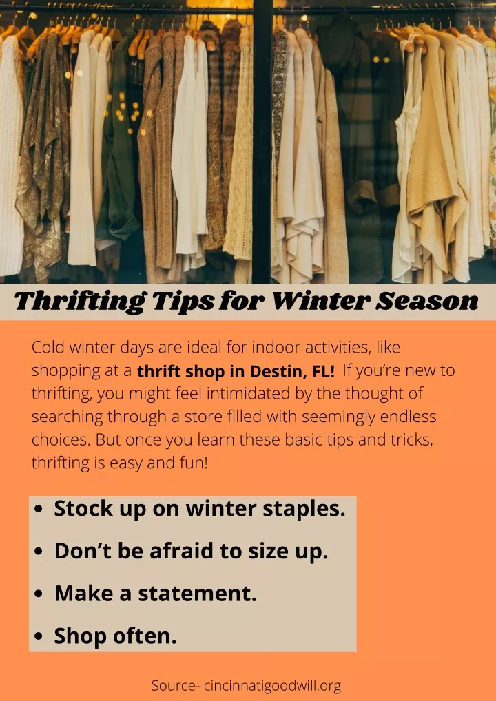 thrifting tips for winter season