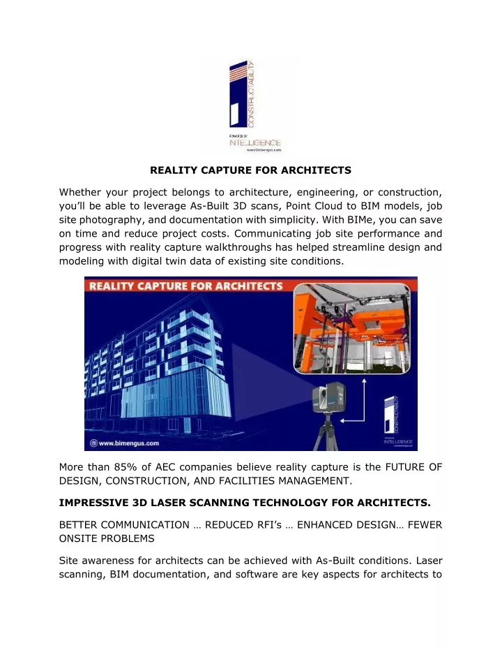 reality capture for architects
