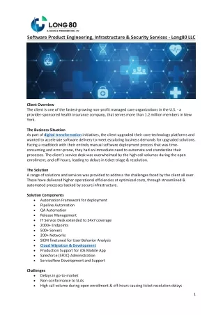 software product engineering infrastructure