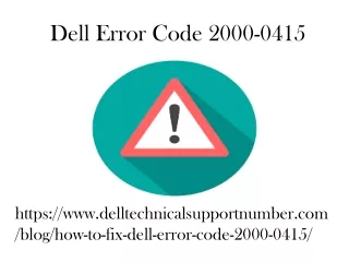 Dell Error Code 2000-0415
