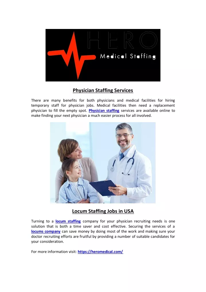 physician staffing services