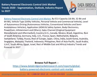 battery powered electronic control unit market