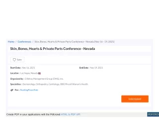 home conferences skin bones hearts private parts