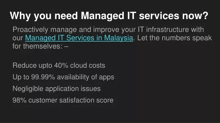 why you need managed it services now