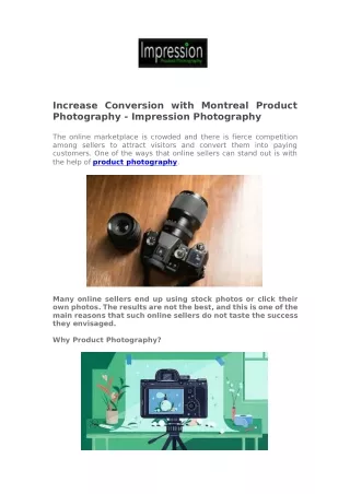 Increase Conversion with Montreal Product Photography - Impression Photography