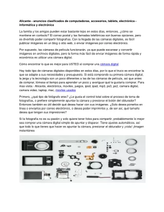 Alicante - anuncios clasificados de computadoras, accesorios, tablets, electrónica - informática y electrónica
