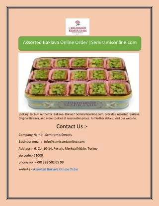 assorted baklava online order semiramisonline com