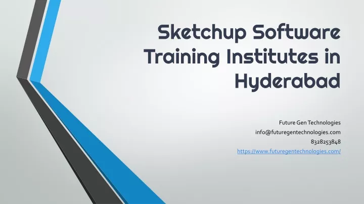 sketchup software training institutes in hyderabad