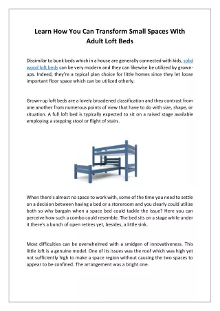 learn how you can transform small spaces with