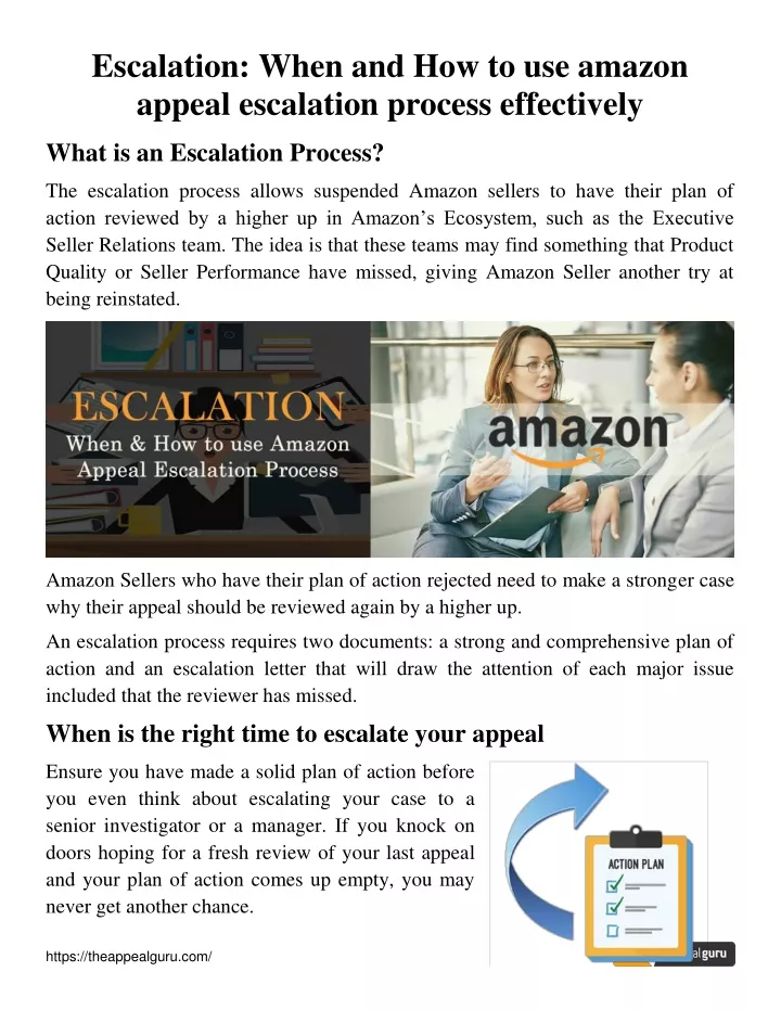 escalation when and how to use amazon appeal