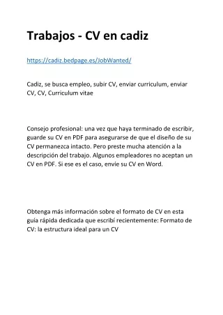 trabajos cv en cadiz