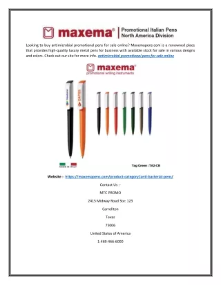 Antibacterial Pen for Sale Online | Maxemapens.com